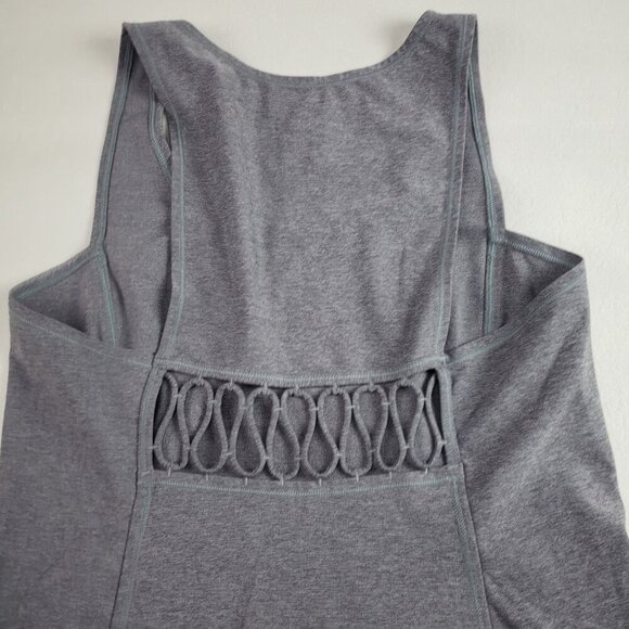 Lululemon Sweaty or Not Tank Womens 8? Gray Sleeveless Cut Out Top NO RIP TAG - Picture 6 of 9